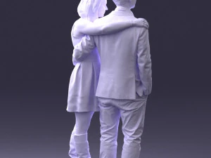 000346 Couple in Casual Outfit 3dp 3D Print Model