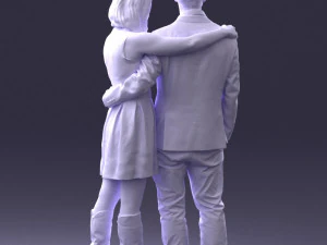 000346 Couple in Casual Outfit 3dp 3D Print Model
