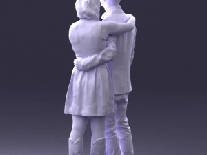 000346 Couple in Casual Outfit 3dp 3D Print Model