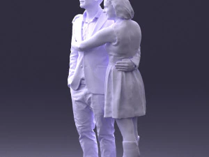 000346 Couple in Casual Outfit 3dp 3D Print Model