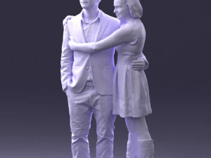 000346 Couple in Casual Outfit 3dp 3D Print Model