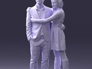 000346 Couple in Casual Outfit 3dp 3D Print Model