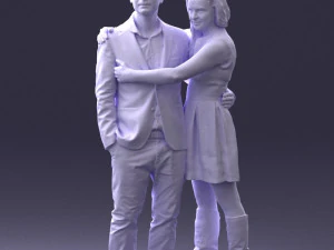 000346 Couple in Casual Outfit 3dp 3D Print Model
