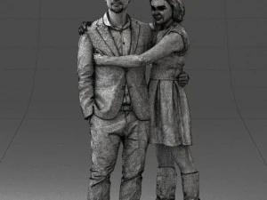 000346 Couple in Casual Outfit 3dp 3D Print Model