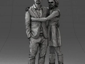 000346 Couple in Casual Outfit 3dp 3D Print Model