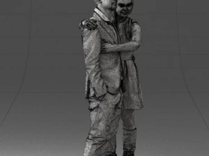 000346 Couple in Casual Outfit 3dp 3D Print Model