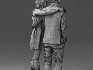 000346 Couple in Casual Outfit 3dp 3D Print Model