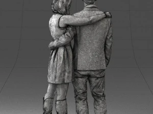 000346 Couple in Casual Outfit 3dp 3D Print Model