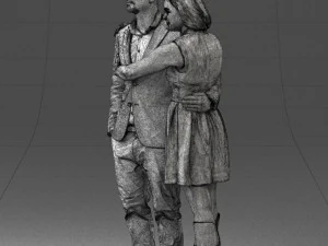 000346 Couple in Casual Outfit 3dp 3D Print Model