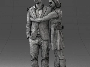 000346 Couple in Casual Outfit 3dp 3D Print Model
