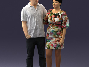 couple in casual wear 0016 Modello 3D