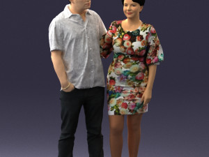 couplein casual wear 0016 3d print ready 3D 打印模型