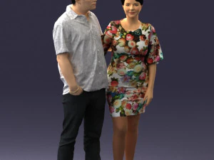 couplein casual wear 0016 3d print ready 3D Print Model
