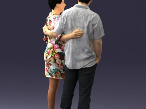 couplein casual wear 0016 3d print ready 3D Print Model