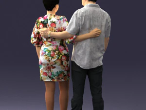 couplein casual wear 0016 3d print ready 3D Print Model