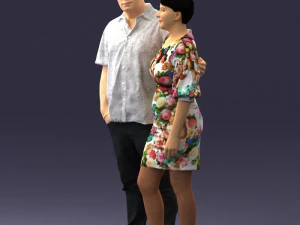 couplein casual wear 0016 3d print ready 3D Print Model