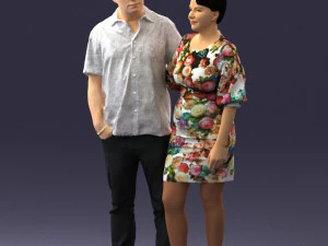 couplein casual wear 0016 3d print ready 3D Print Model