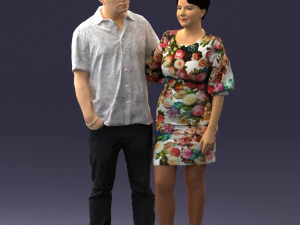 couplein casual wear 0016 3d print ready 3D Print Model