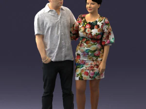 couplein casual wear 0016 3d print ready 3D Print Model