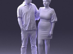 couplein casual wear 0016 3d print ready 3D 打印模型
