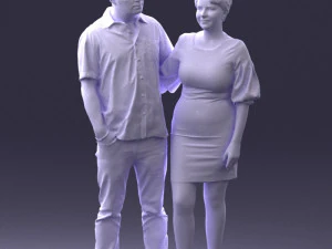 couplein casual wear 0016 3d print ready 3D Print Model