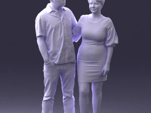 couplein casual wear 0016 3d print ready 3D Print Model