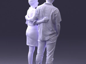 couplein casual wear 0016 3d print ready 3D Print Model