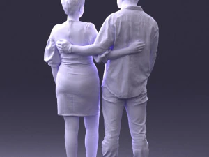 couplein casual wear 0016 3d print ready 3D Print Model