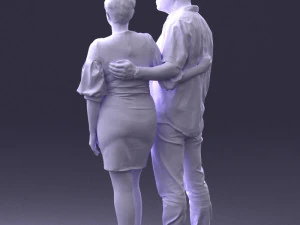 couplein casual wear 0016 3d print ready 3D Print Model