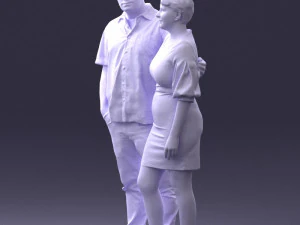 couplein casual wear 0016 3d print ready 3D Print Model