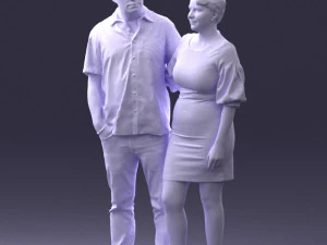 couplein casual wear 0016 3d print ready 3D Print Model
