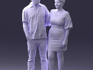 couplein casual wear 0016 3d print ready 3D Print Model
