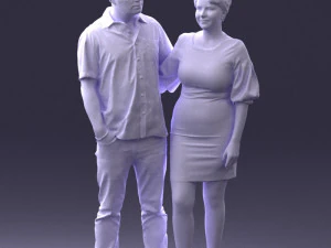 couplein casual wear 0016 3d print ready 3D Print Model