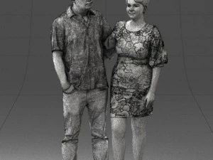 couplein casual wear 0016 3d print ready 3D Print Model