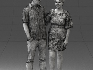 couplein casual wear 0016 3d print ready 3D 打印模型