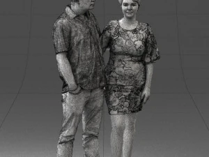 couplein casual wear 0016 3d print ready 3D Print Model