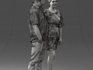 couplein casual wear 0016 3d print ready 3D 打印模型