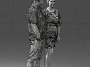 couplein casual wear 0016 3d print ready 3D Print Model