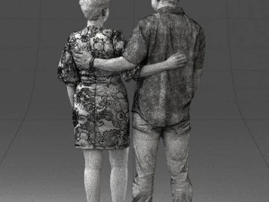 couplein casual wear 0016 3d print ready 3D Print Model