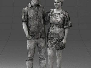 couplein casual wear 0016 3d print ready 3D Print Model