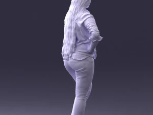 000347 Young Woman in Casual Outfit 3D Model