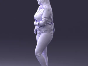 000347 Young Woman in Casual Outfit 3D Model