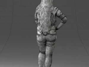 000347 Young Woman in Casual Outfit 3D Model