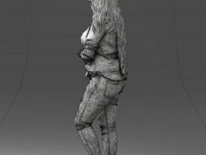 000347 Young Woman in Casual Outfit 3D Model