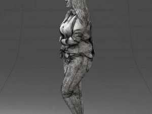 000347 Young Woman in Casual Outfit 3D Model