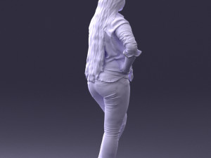 girl in pink sweater 0004 3d print ready Model Cetak 3D