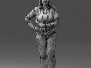girl in pink sweater 0004 3d print ready Model Cetak 3D