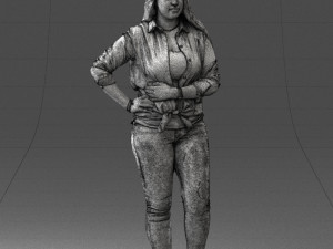 girl in pink sweater 0004 3d print ready Model Cetak 3D