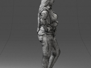 girl in pink sweater 0004 3d print ready Model Cetak 3D
