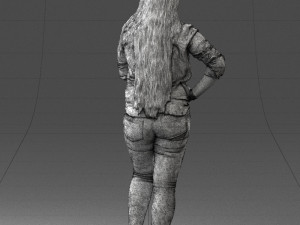 girl in pink sweater 0004 3d print ready Model Cetak 3D